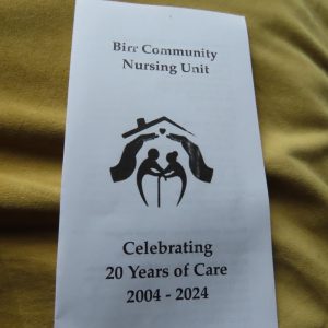 Birr Community Nursing Unit, Celebrating 20 years of Care 2004 – 2024 Tuesday July 23rd